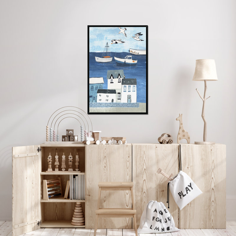 Sailors Rest I by Melissa Wang - Painting, Black Framed Paper Print, 95cm H x 65cm W