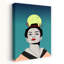 Elegant Moon Geisha Elegant Modern Serene Bird Cherry Portrait Landscape Wall Art Print 1 Piece Wrapped Canvas Wall Art-1347255922
