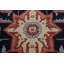 Tapis oriental rouge noué à la main 10 x 13