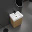 Meuble-lavabo moderne de 24 pouces avec lavabo simple, double tiroir et bois d'ingénierie imperméable pour un rangement efficace et un entretien facile-126233493-126233496