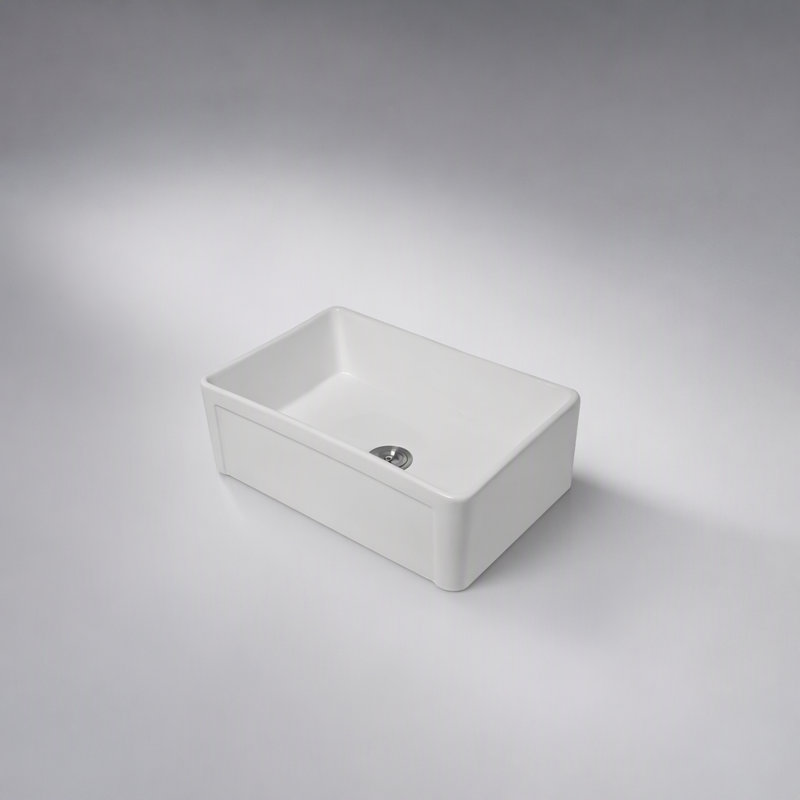 Reversible Ceramic Porcelain Farmhouse Kitchen Sink with Deep Single Bowl Design for Modern Home Renovations