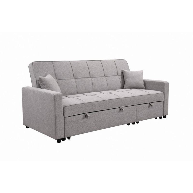 83" Oversized Upholstered Sofa Bed W/Pull Out Couch Bed & Adjustable Backrest,3 Seaters Sofa & Couch Convertible Sleep Sofabed For Home Apartment Living Room
