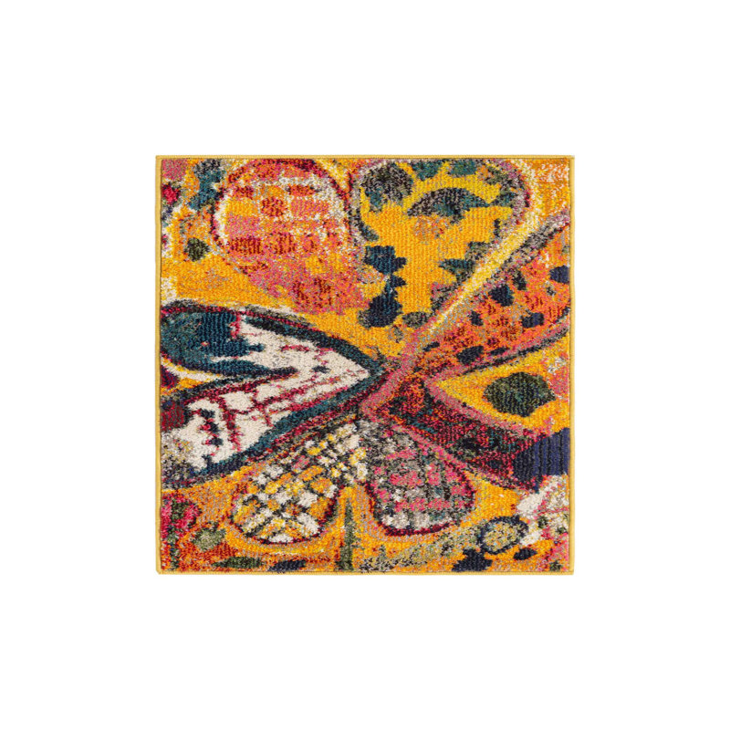 Ansela Washable Abstract Indoor Rug, null
