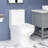 Siphon Jet Flush Toilet, Elongated Dual 1.1/1.28 GPF w/ Slow Close Seat Comfort Height 16.5"-90479682