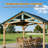 13x15 FT Wooden Hardtop Gazebo, Wood Heavy Duty Solid Cedar Gazebos-123028436
