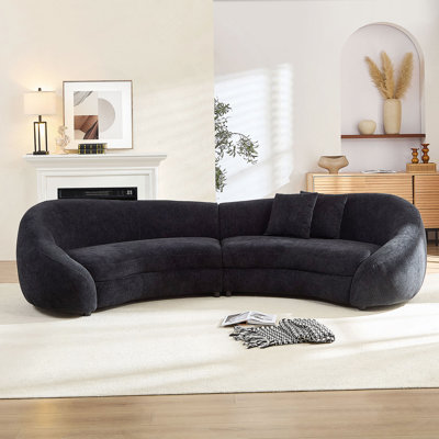 Modern Curved Sofa With Unique Love Heart Design, Ideal For Various Spaces And Promoting Intimate Gatherings