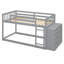 Lit superposé simple sur simple avec 4 tiroirs et 3 tablettes-1768069737