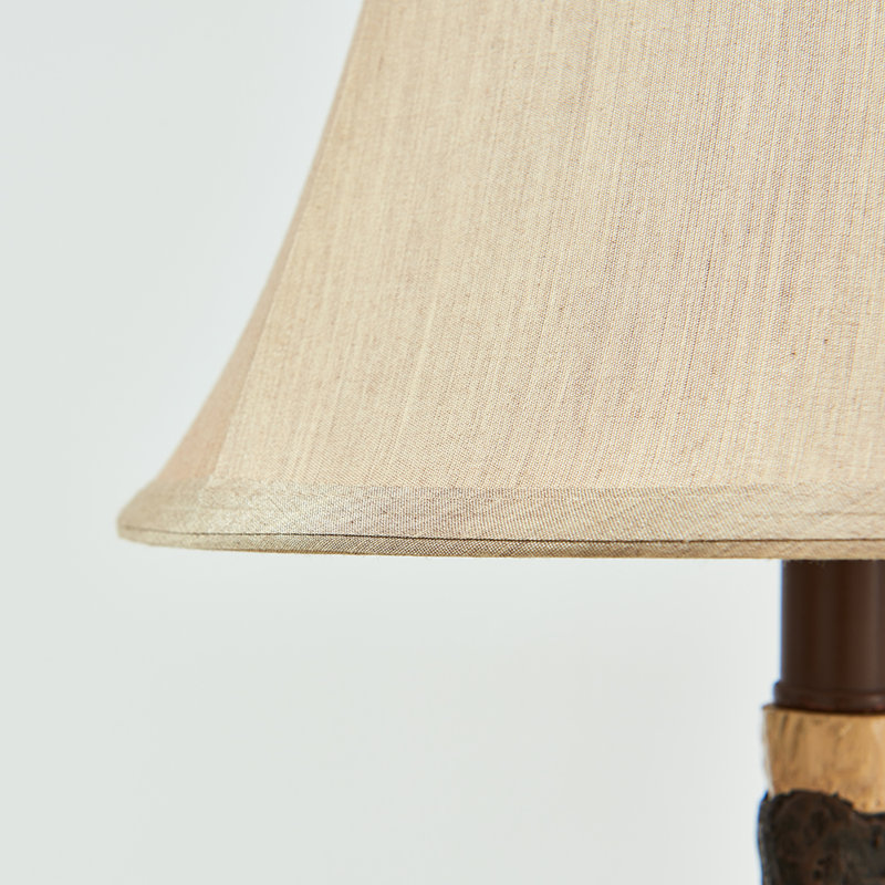 Lorain 26" Dimmable Rustic Resin USB-A/C Table Lamp with Night Light