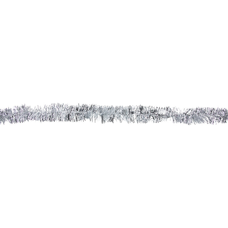Guirlande de Noël Tinsel - non éclairée, Argent, 50' L x 2.5" W