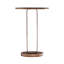 Bronze antique, table d'appoint ronde, plateau en métal de 15,82 po, piédestal ouvert