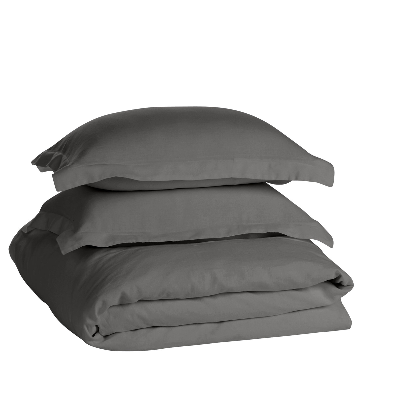 Frazier Modern & Contemporary 100% Linen Duvet Cover, Slate Gray, King Duvet Cover + 2 King Shams