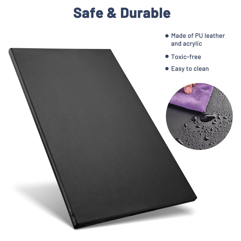 WeChef LED Back Lit Light Menu Holder Cover Folding Double Panel Fits 5.5''x7.1'' Paper
