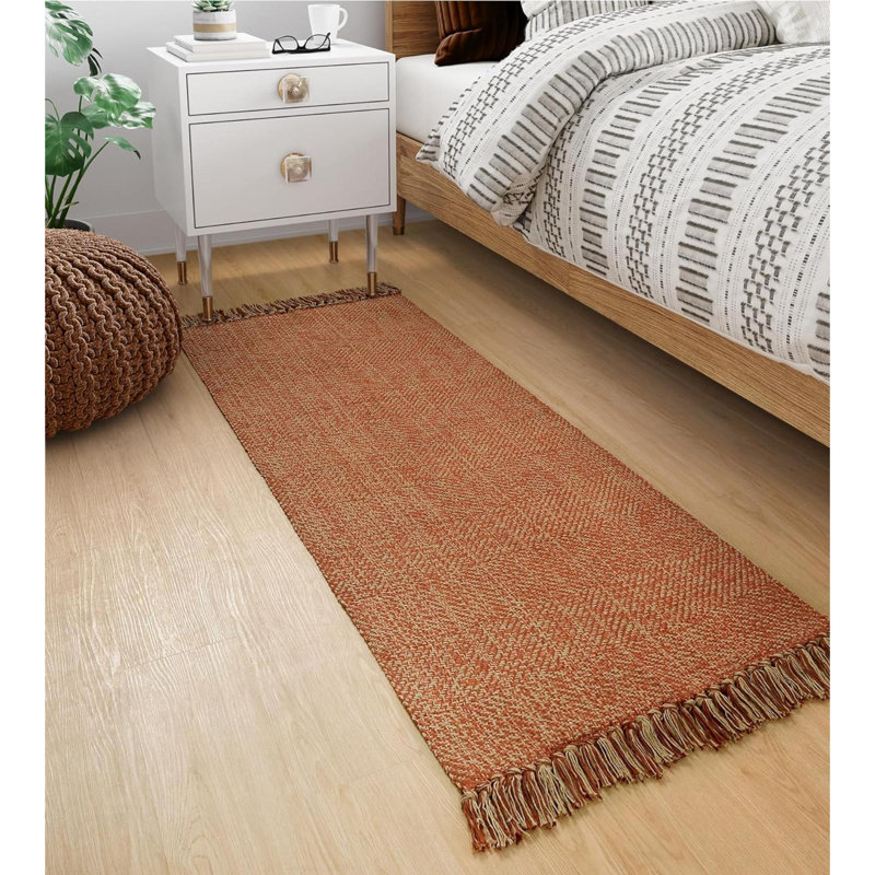 Tapis de couloir en coton 2 pi x 5 pi avec envers antidérapant
