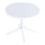 Table ronde 36 po en PP blanc et 4 fauteuils empilables bleus, toutes saisons, support lombaire, assemblage facile-965357465