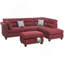 Canapé modulaire en velours rouge