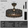 Katia 17.7" Modern Black Ceiling Fan With Light, Reverse 6 Speeds Dimmable and Remote Included