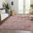 Machine Washable Indoor/Outdoor Chantille ACN1107 Pink Rug-109485267