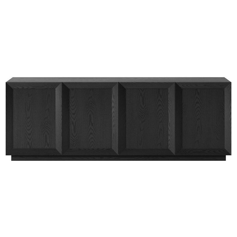 Morse Rectangular TV Stand for TV's up to 75", Black Grain