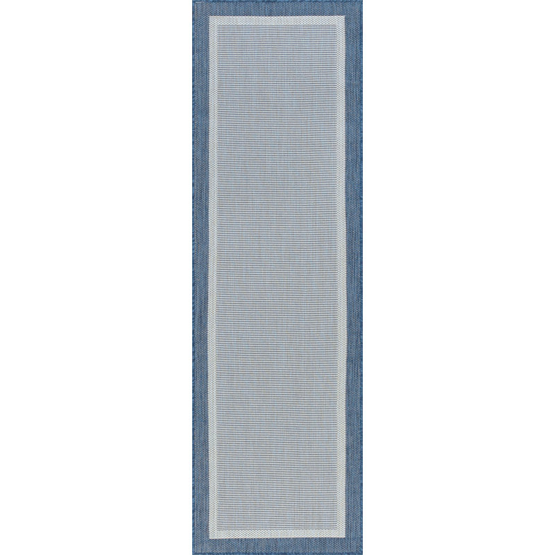 Dewolf Machine Woven Striped Indoor Outdoor Area Rug, Runner 2'8" x 9'10"