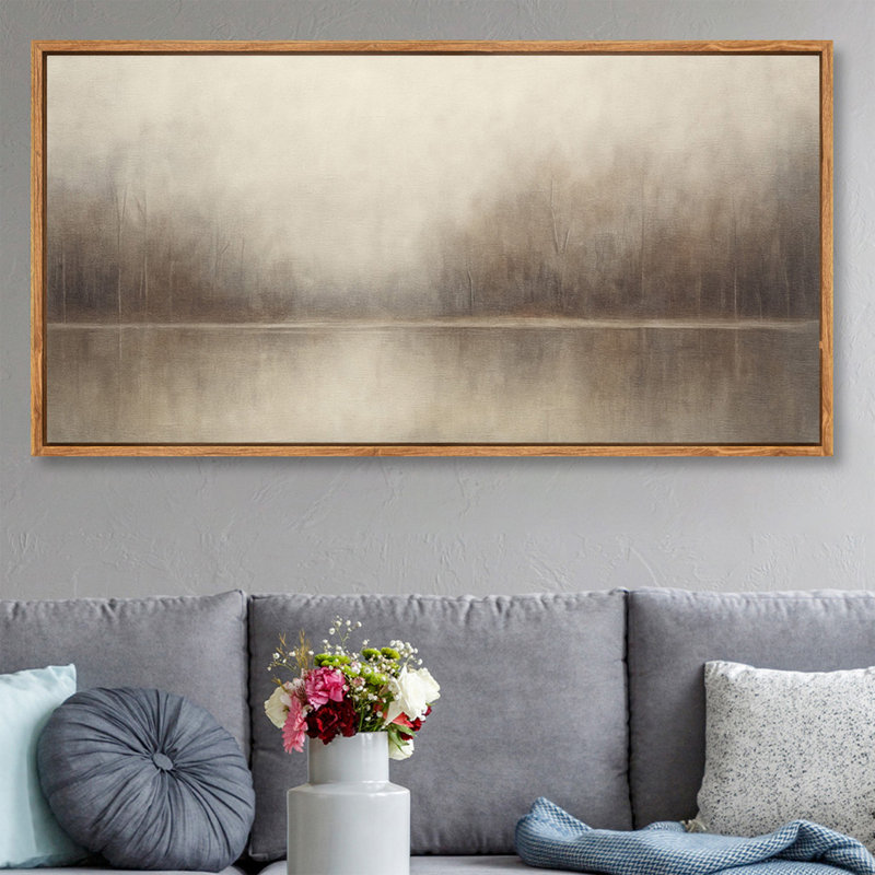 Art mural sur toile très grand Moody Brown avec Green Tunes