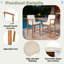 Set Of 2 Outdoor Bar Stools Chair With Backrest Arm And Webbing Seat