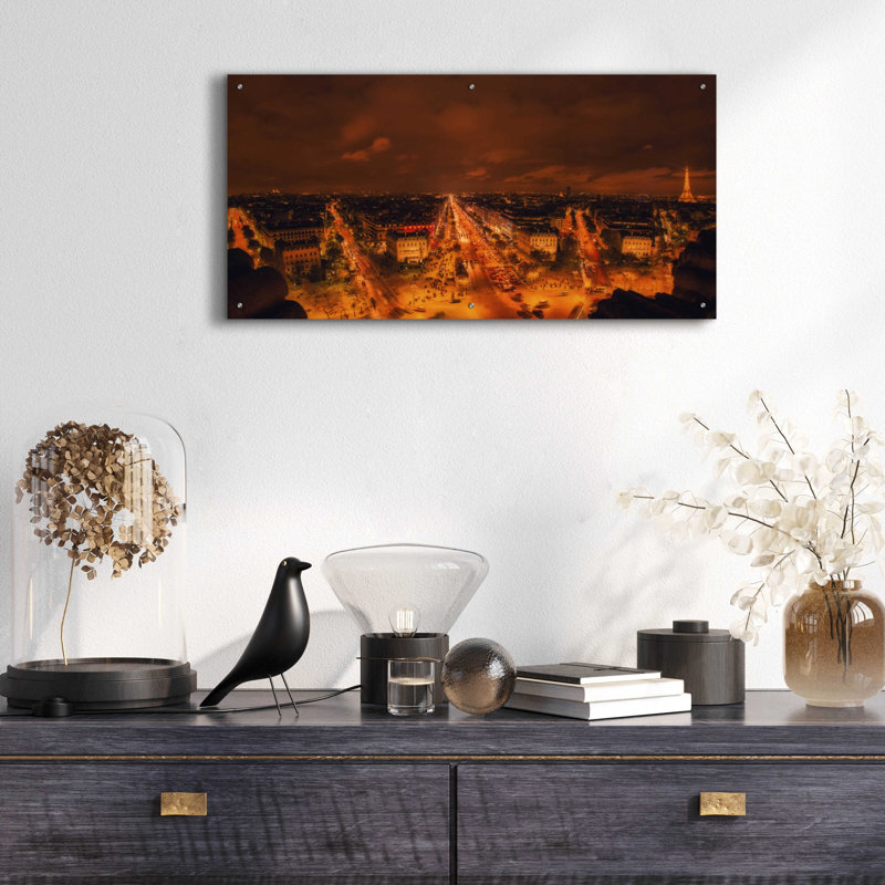 «Epic Art» «From Arc De Triomphe» par Sebastien Lory, art mural en verre acrylique, 48 po x 24 po, H 24 po x l 48 po