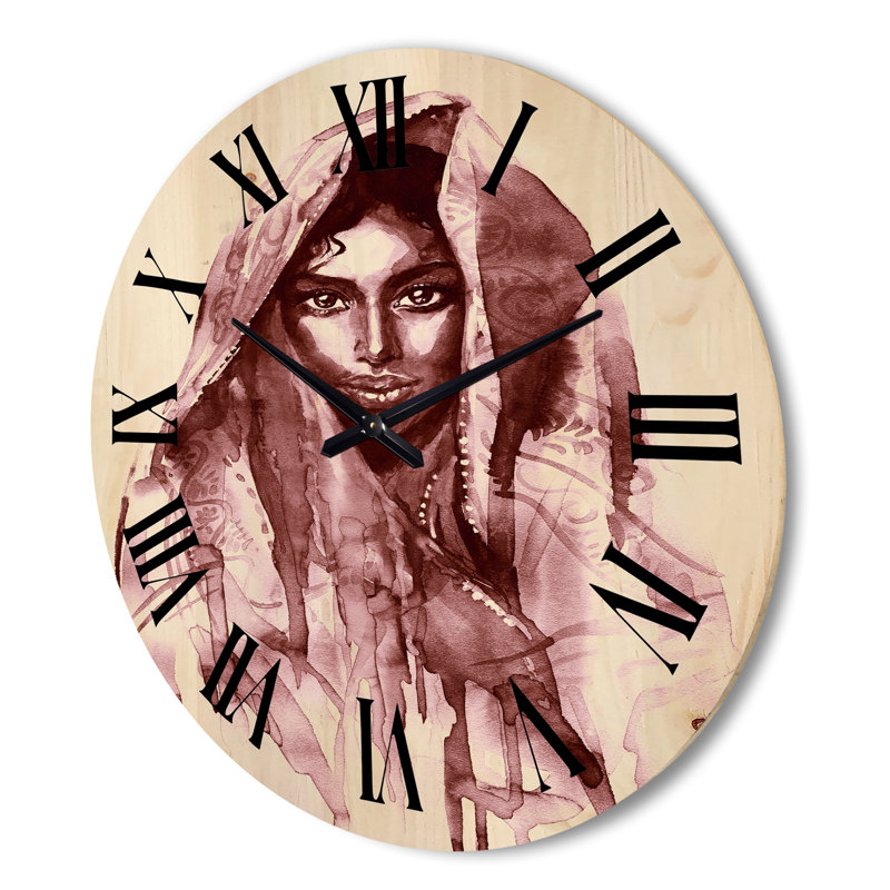 Horloge murale en bois, Très grand, Rouge
