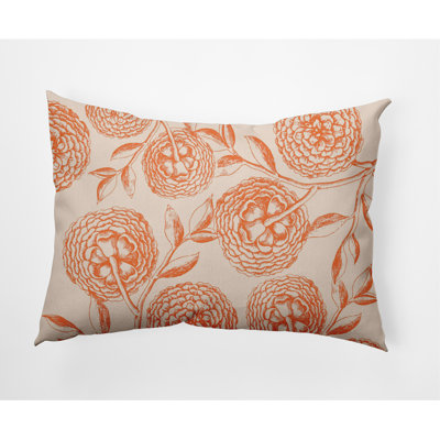 Floral Reversible Throw Pillow