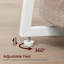 Petite table d'appoint hexagonale avec panier de rangement, table de chevet moderne, blanc