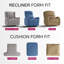 Housse extensible pour fauteuil inclinable - Design exclusif et doux au toucher - Collection Fuco-51581522
