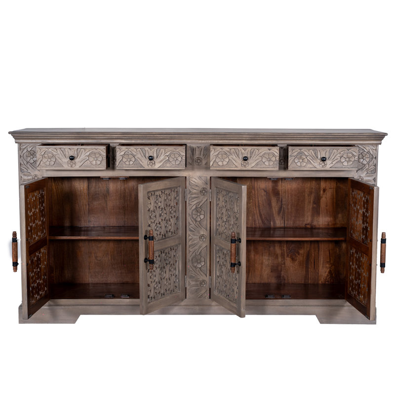 One Allium Way® 80" Inch Wide Carved Sideboard | Wayfair