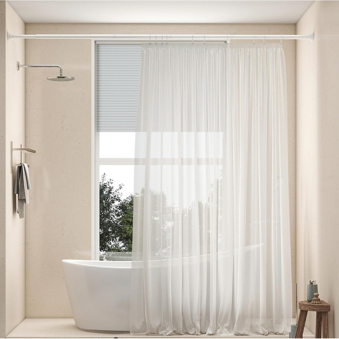 79-195cm Extendable Shower Curtain Pole for Bathroom,Gold