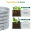 Lit de jardin surélevé galvanisé argent-123098776