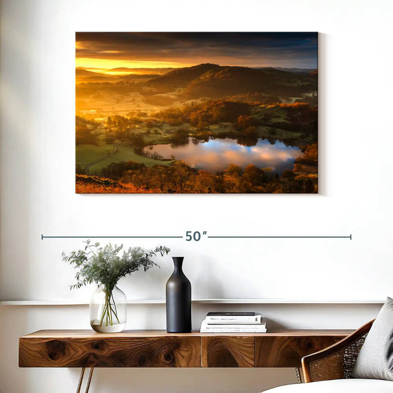Alvord Loughrigg Tarn At Sunrise, 26" H x 39" W