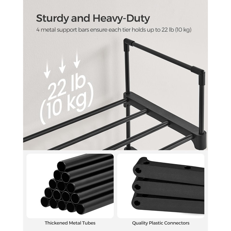 20 Pair Shoe Rack, Black