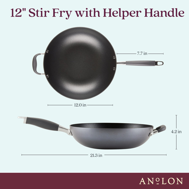 Anolon Advanced Home Hard Anodized Nonstick Stir Fry Pan, 12 Inch