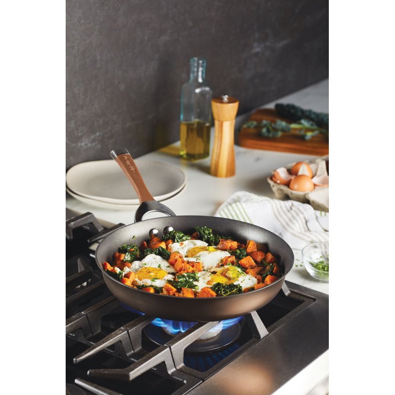 Circulon Symmetry 11.03 in. Non Stick Hard-Anodized Aluminum Frying Pan, Chocolate