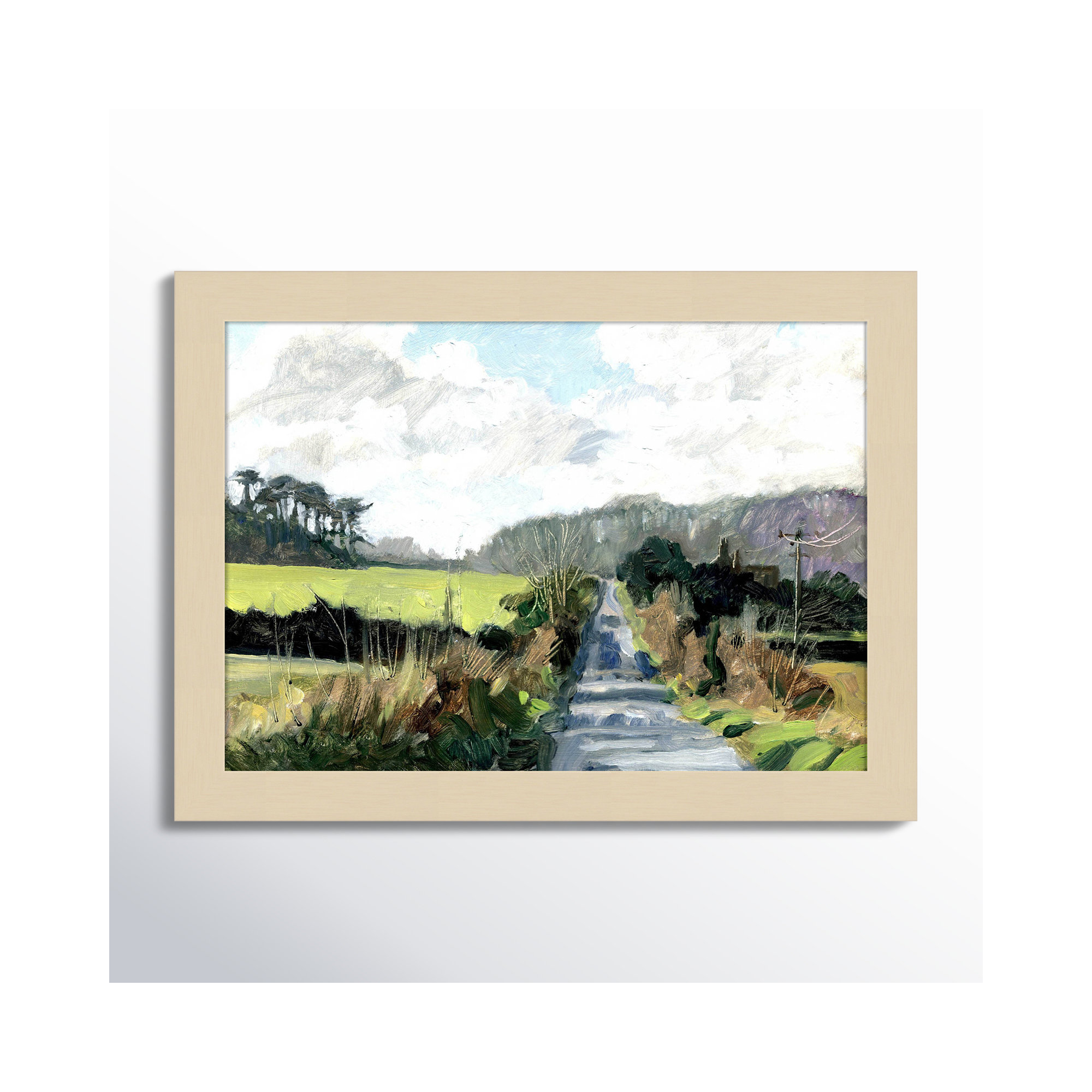 Ripple Lane by Metcalfe Clive, 10" H x 13" W x 1" D, Brown