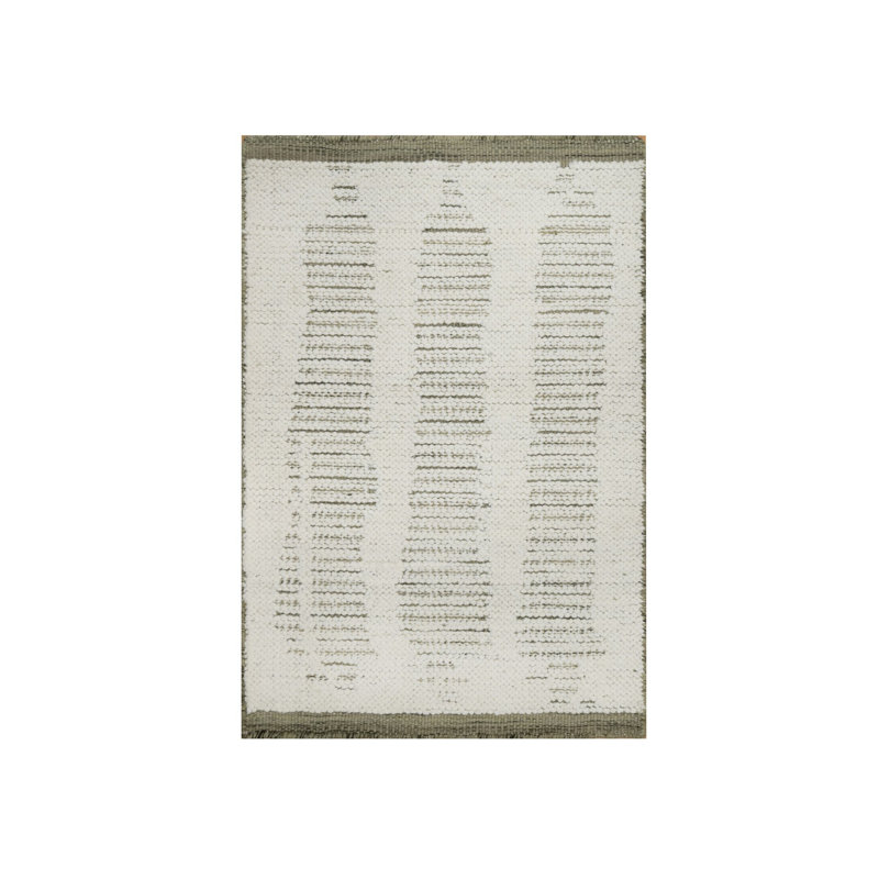 Tapis oriental blanc perle 2 pi x 3 pi, tissé à plat avec velours, texturé, tissé à la main, laine naturelle non tissée, tapis, échantillon
