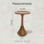 Table de bout ronde à piédestal rustique