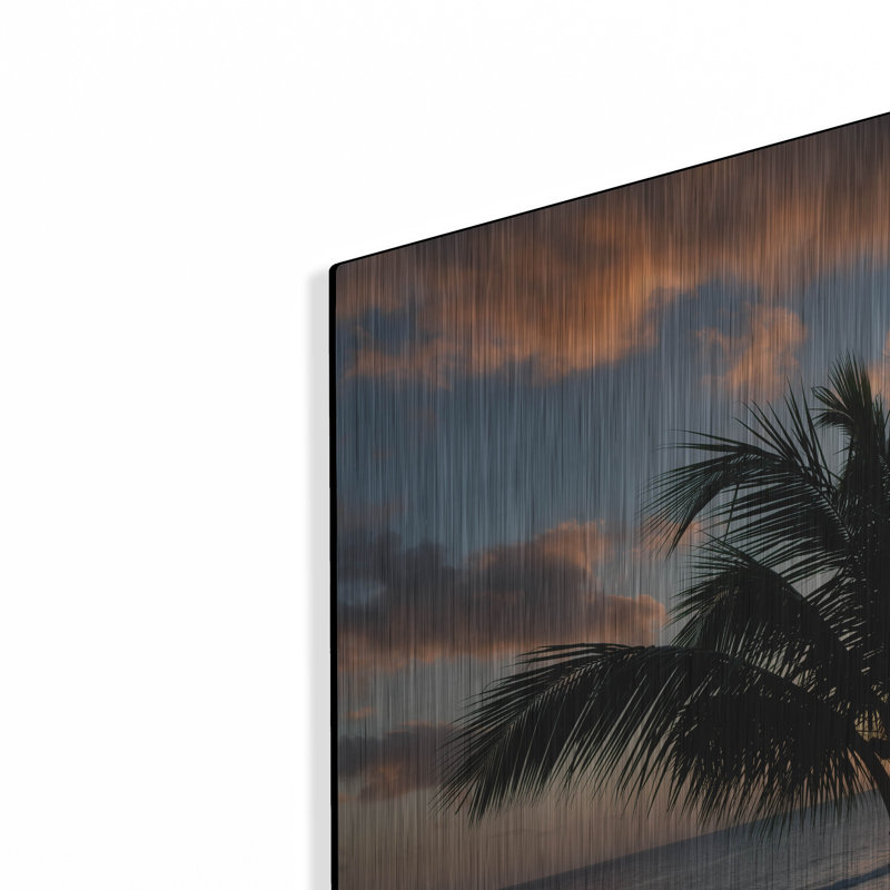 «Palm Tree Sunset II» par Dennis Frates, H 12 po x l 16 po