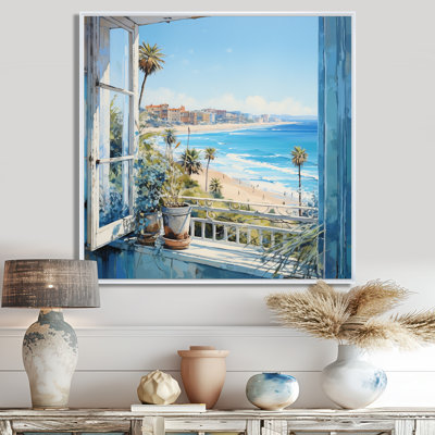 «California Coastal Window View I - Coastal Windows», art mural sur toile