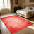 1PC Red Ombre Distressed Textured area rugs for Living Room, Soft and Comfortable, Suitable for all seasons, easy-maintain, machine washable Indoor mat, Under Table Farmhouse suitable for dining room, bedroom, entryway, kitchen, home office, Home-129692024
