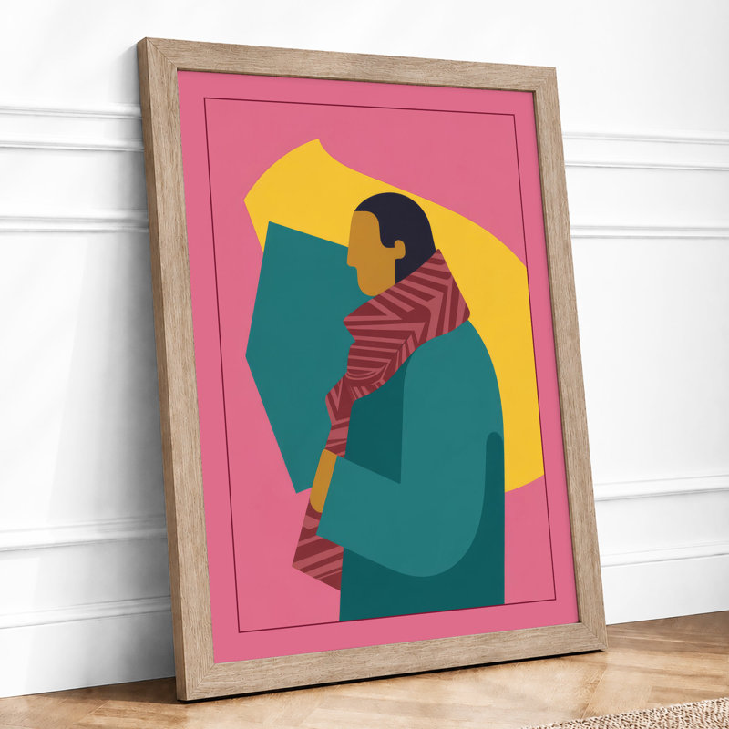 Gentle Embrace Modern - Print, A2 - 59.4 x 42.0 cm, Oak