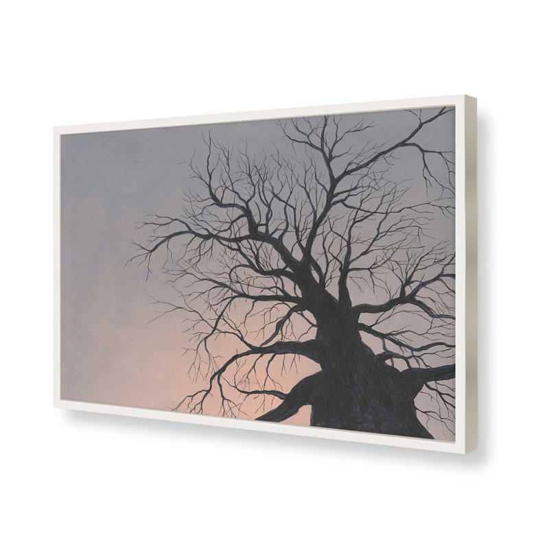 «Gnarled Tree I» par Michael Willett, reproduction d'art, H 12 po x l 18 po, Brun