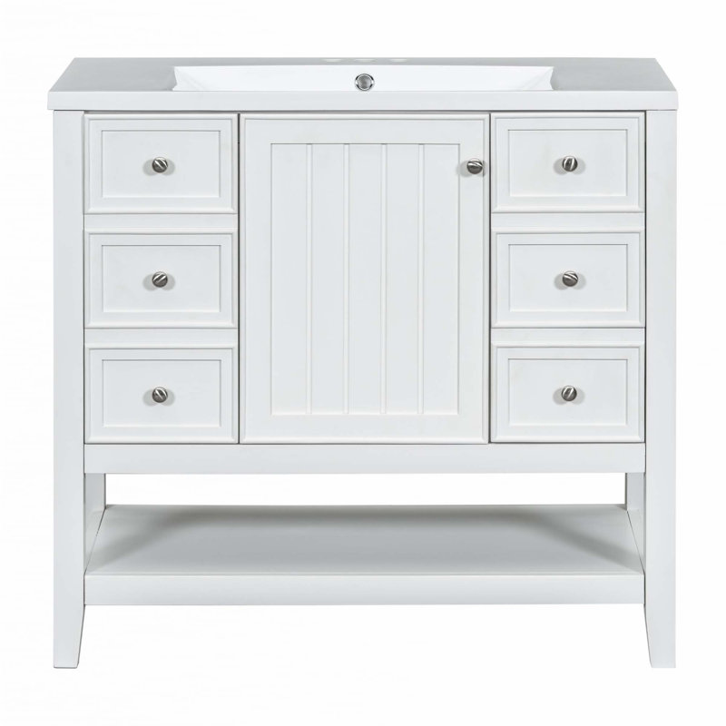 Meuble-lavabo 36 po avec lavabo, Blanc
