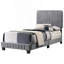 Lit simple contemporain gris élégant