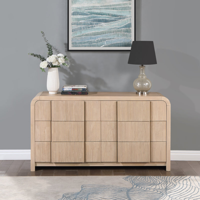 Commode 6 tiroirs Ishaque, Naturel