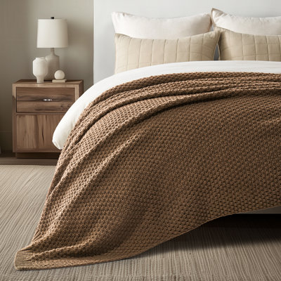 Chunky Chenille Knit Throw Blanket
