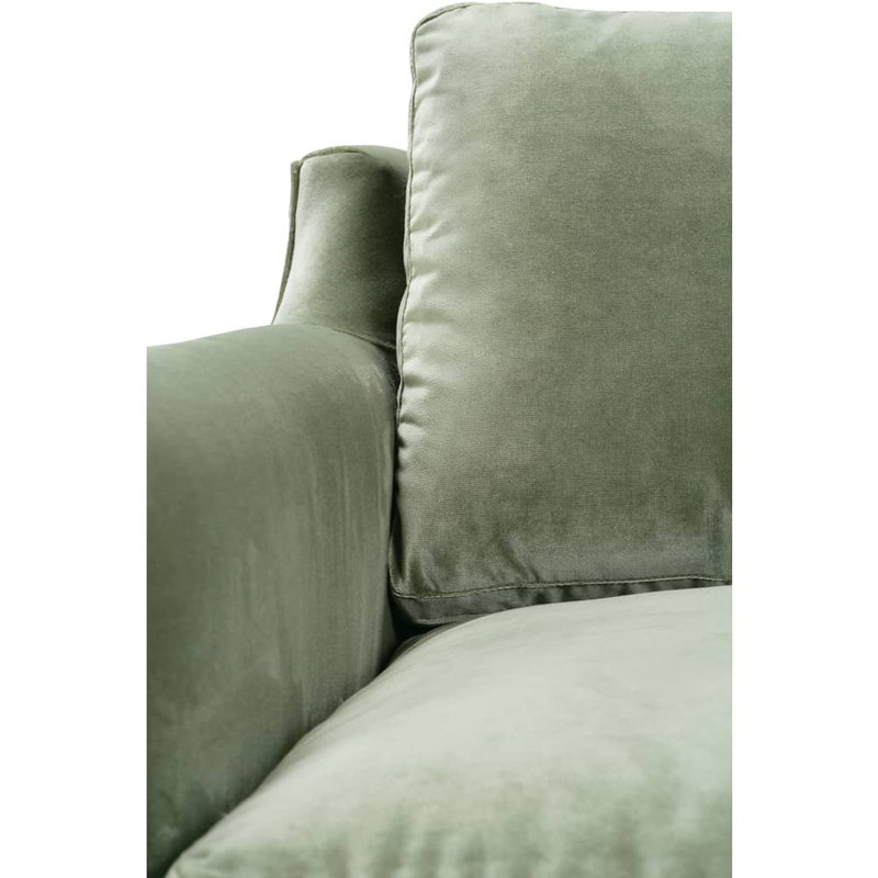 Madeline Armchair, Sage Velvet (15026-23), Dark Brown Wood